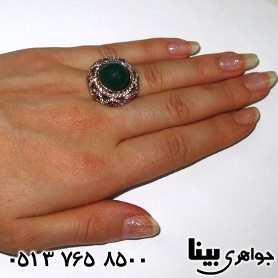 انگشتر جید زنانه عثمانی اشرافی درشت