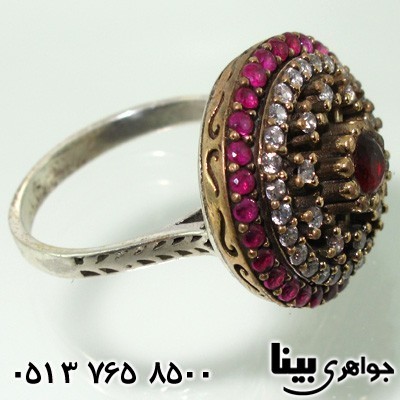انگشتر جید زنانه عثمانی دایره ای