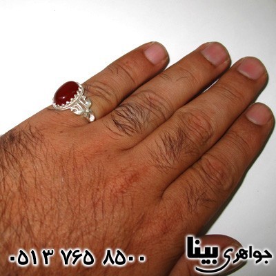 انگشتر عقیق قرمز مردانه حرزدار رکاب علی