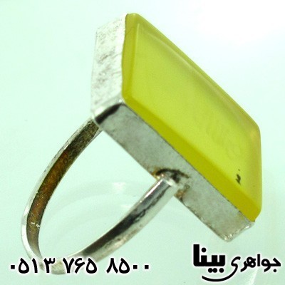 انگشتر عقیق شرف الشمس زنانه مستطیلی درشت