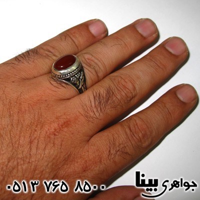 انگشتر عقیق قرمز مردانه یا محمد