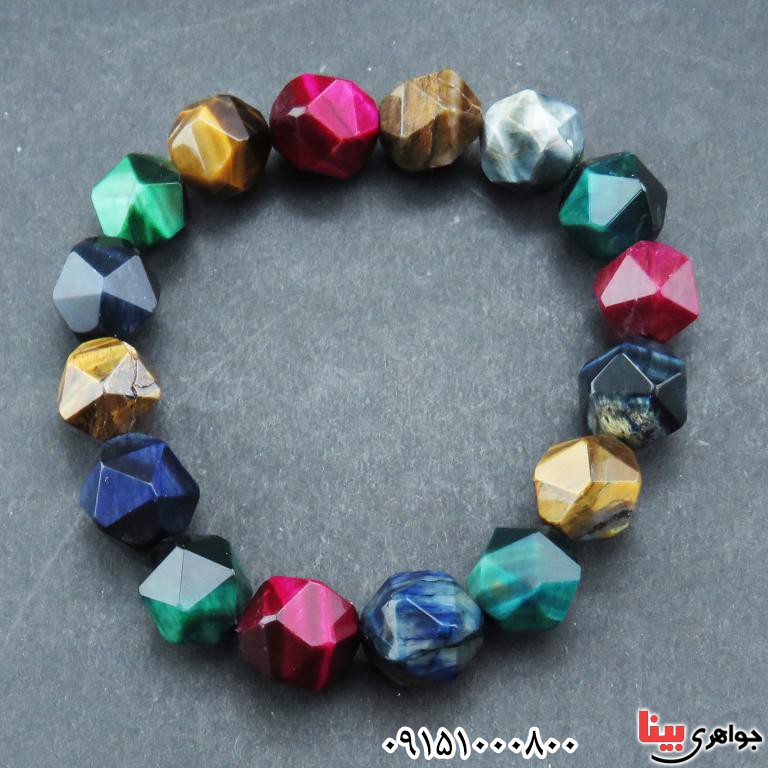 دستبند چشم ببر میکس درشت بسیار شیک و خوشرنگ _کد:32984 دستبند چشم ببر میکس درشت بسیار شیک و خوشرنگ _کد:32984