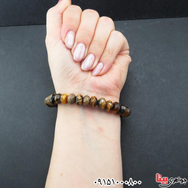 دستبند چشم ببر درشت بسیار خوشرنگ و زیبا _کد:32985 دستبند چشم ببر درشت بسیار خوشرنگ و زیبا _کد:32985