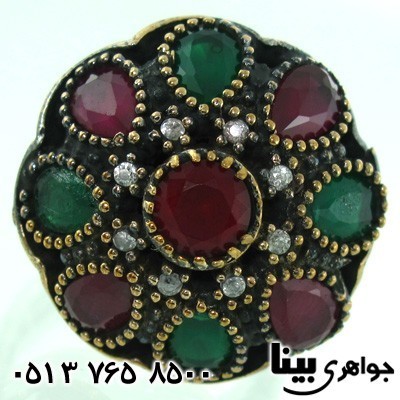 انگشتر جید زنانه عثمانی گل