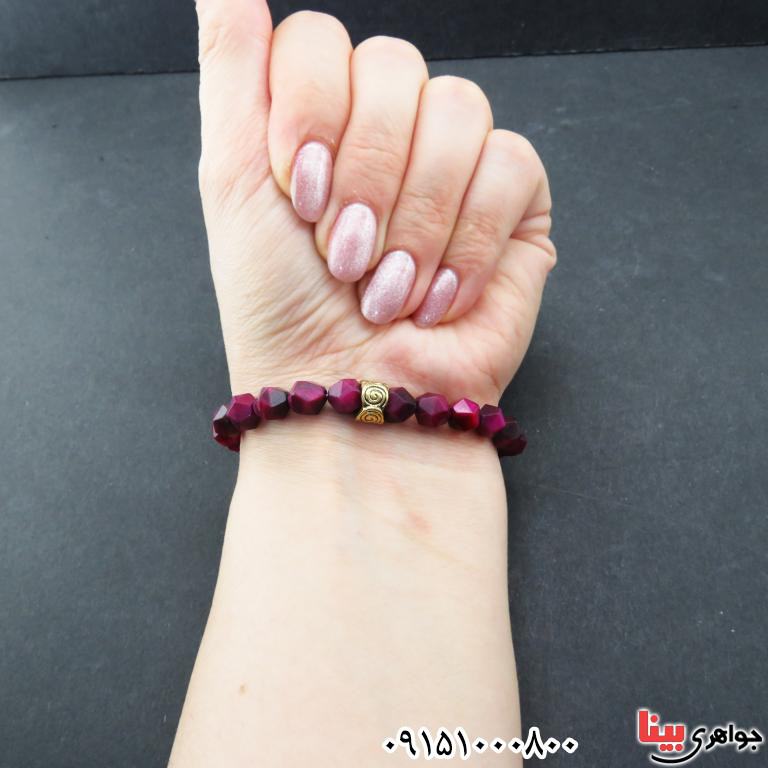 دستبند چشم ببر صورتی بسیار زیبا و شیک _کد:32990 دستبند چشم ببر صورتی بسیار زیبا و شیک _کد:32990