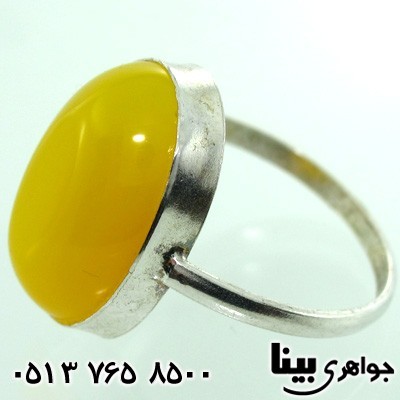 انگشتر عقیق شرف الشمس زنانه بیضی