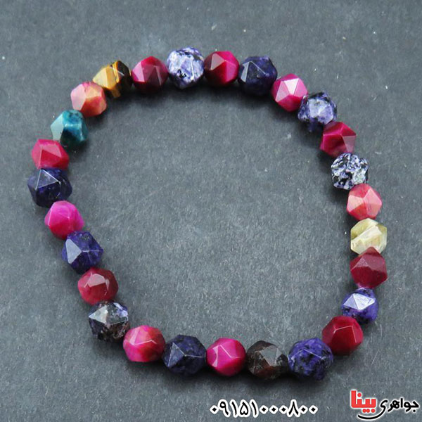 دستبند چشم ببر میکس بسیار خوشرنگ و شیک _کد:33020 دستبند چشم ببر میکس بسیار خوشرنگ و شیک _کد:33020