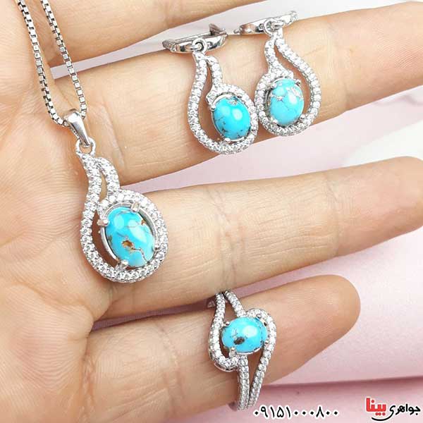 سرویس فیروزه نیشابوری رودیوم زیبا و خوشرنگ _کد:33038