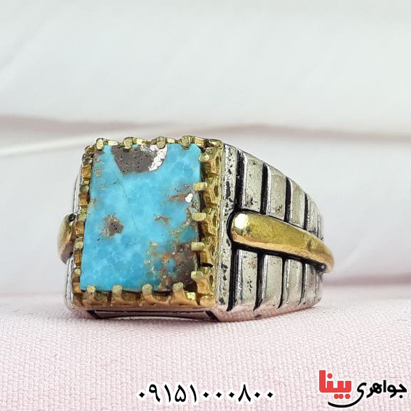 انگشتر فیروزه نیشابوری بسیار خاص و خوشرنگ _کد:33094