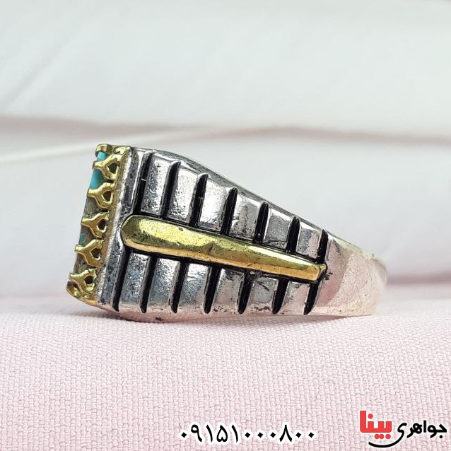 انگشتر فیروزه نیشابوری بسیار خاص و خوشرنگ _کد:33094
