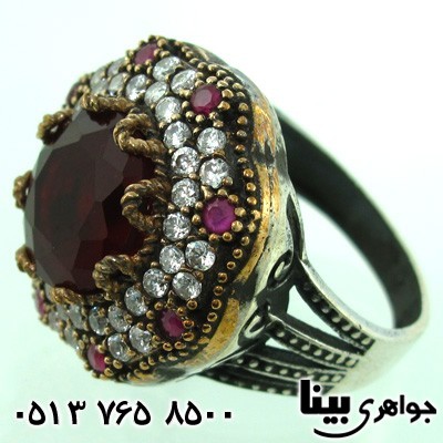انگشتر جید زنانه عثمانی درشت دایره ای