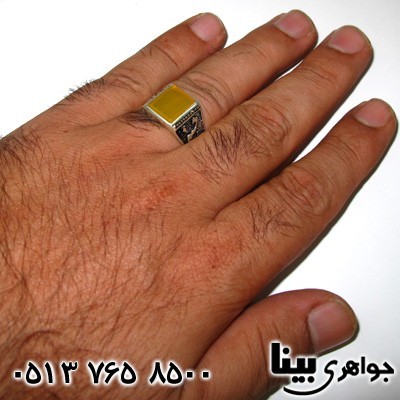 انگشتر عقیق شرف الشمس مردانه یاحسین