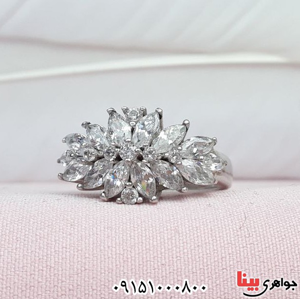 انگشتر نقره رودیوم اتمی بسیار زیبا و خاص _کد:33287