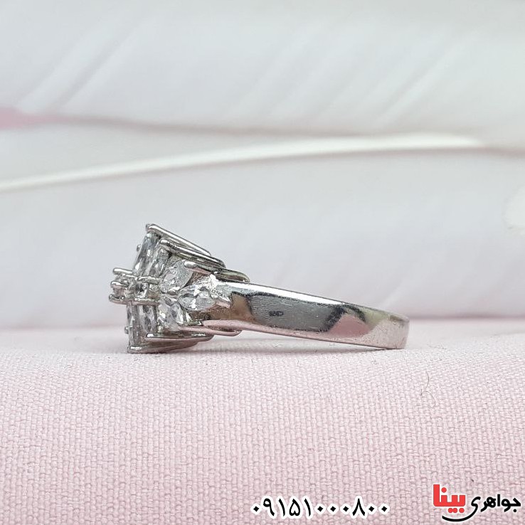 انگشتر نقره رودیوم اتمی بسیار زیبا و خاص _کد:33287