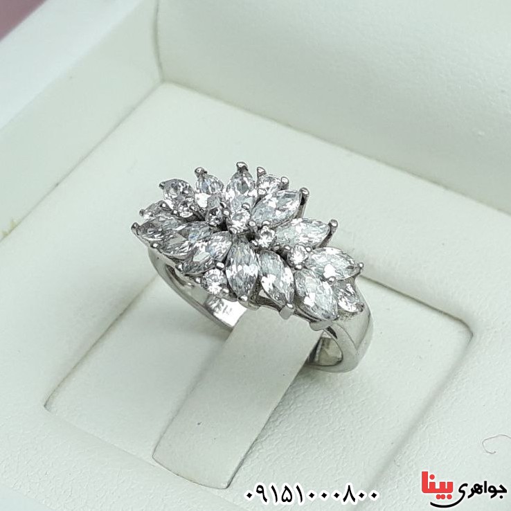 انگشتر نقره رودیوم اتمی بسیار زیبا و خاص _کد:33287