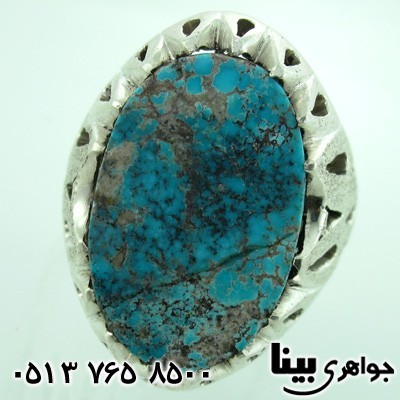 انگشتر فیروزه نیشابوری شجری مردانه درشت