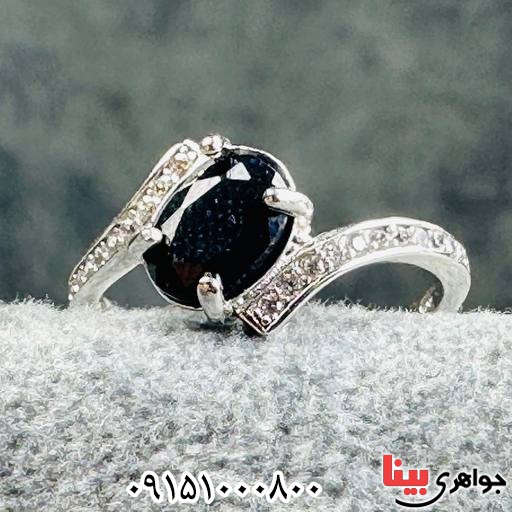 انگشتر یاقوت کبود زنانه بسیار چشم نواز و خاص _کد:33335