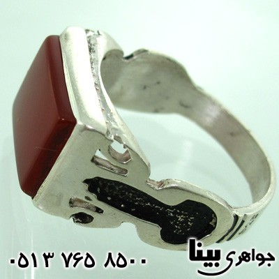 انگشتر عقیق قرمز مردانه رکاب علی