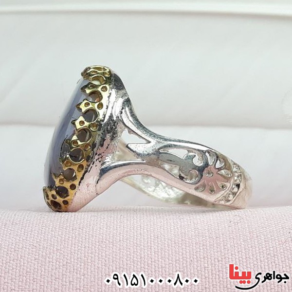 انگشتر عقیق شجری زیبا و شیک _کد:33449
