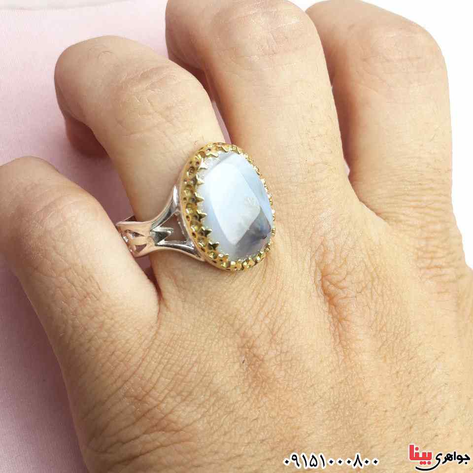 انگشتر عقیق شجری زیبا و شیک _کد:33449
