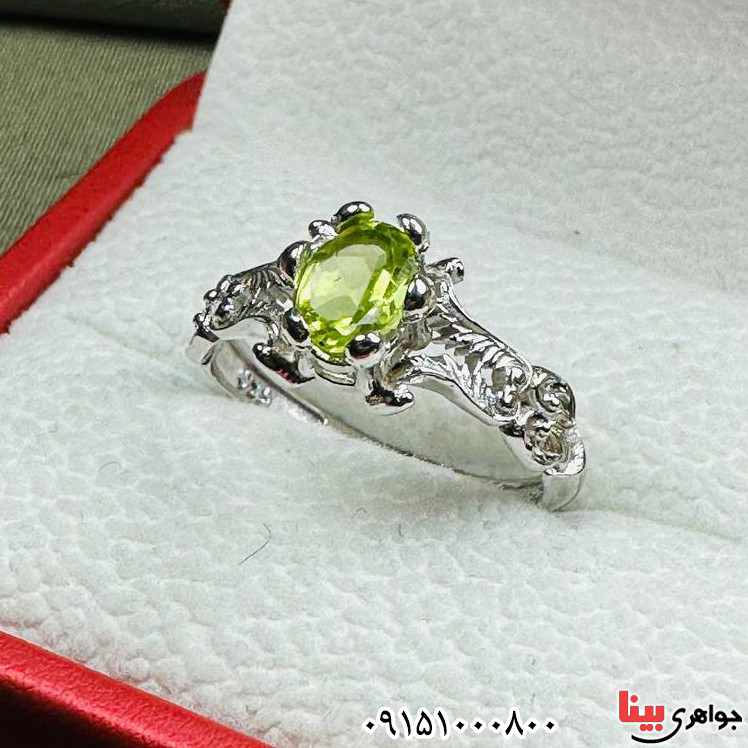 انگشتر زبرجد زیبا و چشم نواز _کد:33460