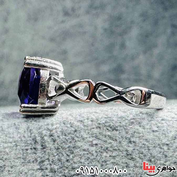 انگشتر آمتیست رودیوم زنانه خاص ، زیبا و خوشرنگ _کد:33461