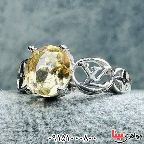 انگشتر سیترین زنانه خوشرنگ و خاص _کد:33464