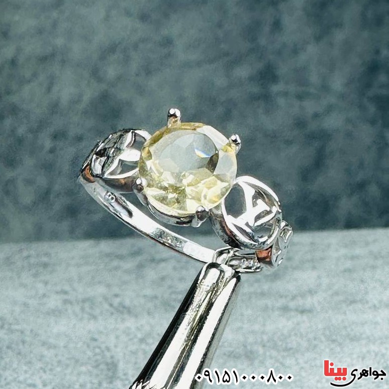 انگشتر سیترین زنانه خوشرنگ و خاص _کد:33464
