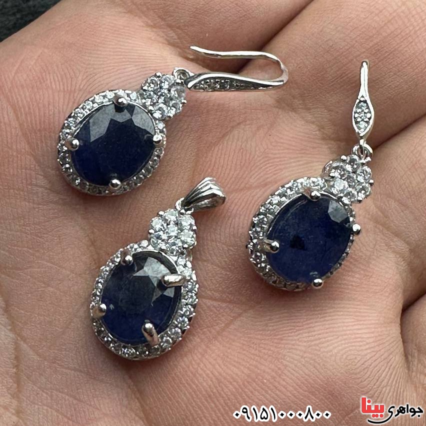 سرویس یاقوت کبود زنانه بسیار چشم نواز و خاص _کد:33466