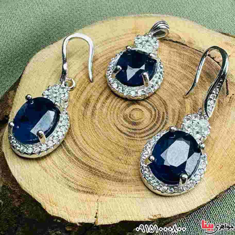 سرویس یاقوت کبود زنانه بسیار چشم نواز و خاص _کد:33466