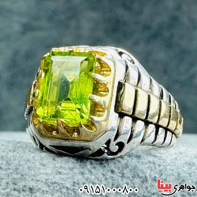 انگشتر زبرجد بسیار خوشرنگ و خاص _کد:33475