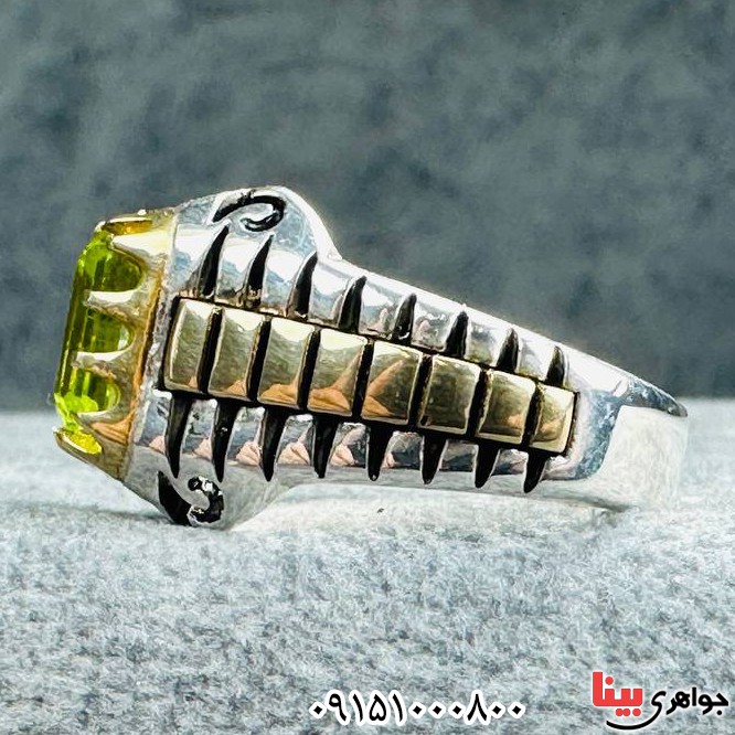 انگشتر زبرجد بسیار خوشرنگ و خاص _کد:33475