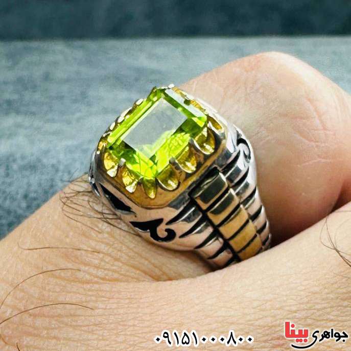 انگشتر زبرجد بسیار خوشرنگ و خاص _کد:33475