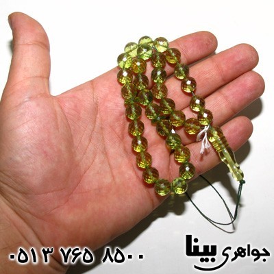 تسبیح کهربا سبز تراش لیتوانی درجه یک
