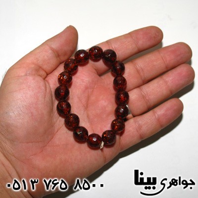 دستبند کهربا صنعتی تراش درشت