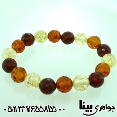 دستبند کهربا صنعتی تراش درشت میکس