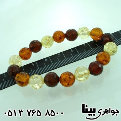 دستبند کهربا صنعتی تراش درشت میکس