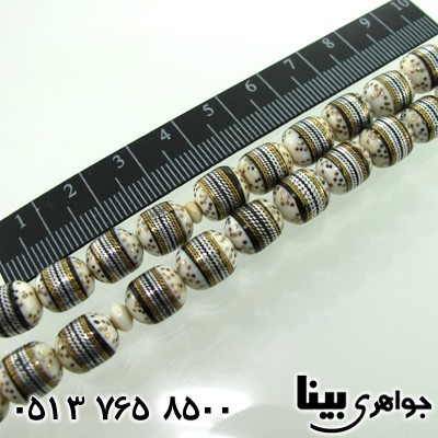 تسبیح عاج فیل با نقره کوبی درجه یک