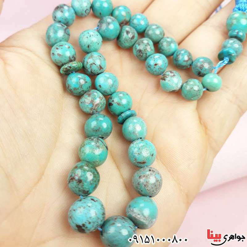تسبیح فیروزه 33 دانه ای خوشرنگ و چشم نواز _کد:33582