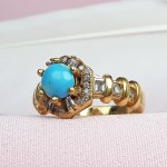 نیشابوری بسیار خوش قیمت با آبکاری طلا _کد:33602