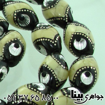 تسبیح یسر درشت نقره کوب با شرابه نقره