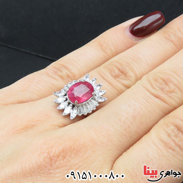 انگشتر یاقوت سرخ بسیار خوشرنگ و درخشان خاص _کد:33659