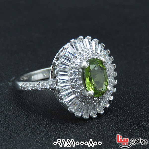 انگشتر زبرجد بسیار درخشنده _کد:33664