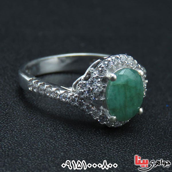 انگشتر زمرد زیبا و خاص اصیل _کد:33668
