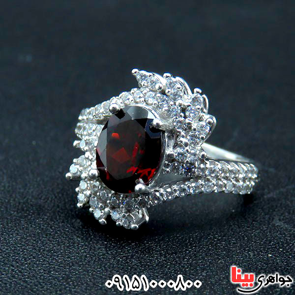 انگشتر یاقوت گارنت بسیار عالی و درخشان _کد:33677