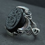 خطی بسیار زیبا و اصیل با حکاکی امام رضا _کد:33691