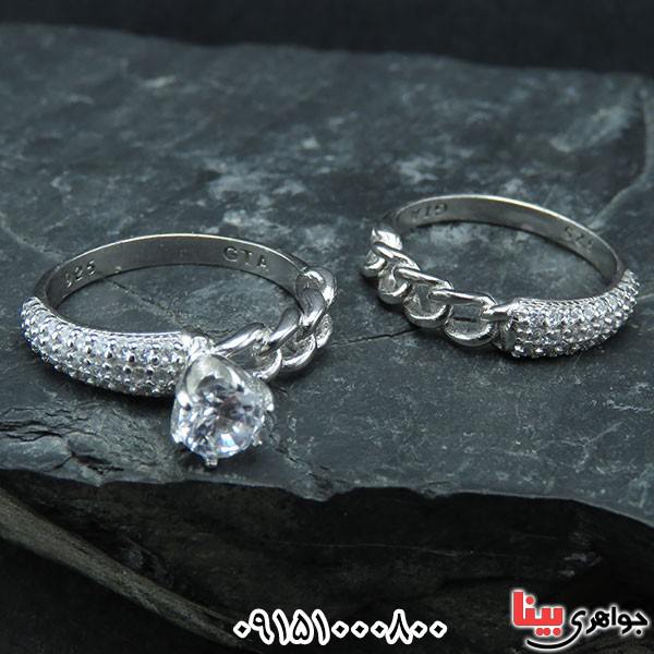 انگشتر الماس حلقه و پشت حلقه صنعتی بسیار شیک و مدرن _کد:33697