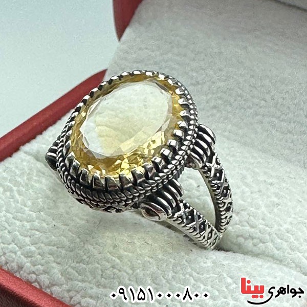 انگشتر سیترین مردانه درخشان و خاص _کد:33733