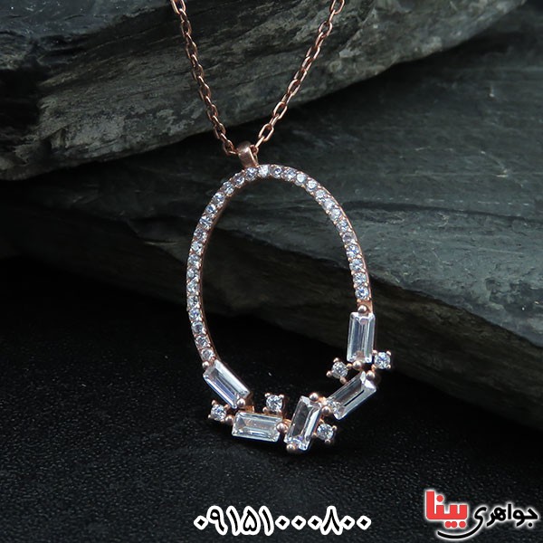 گردنبند نقره رزگلد زنانه بسیار زیبا و چشم گیر _کد:33739