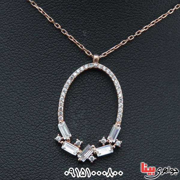 گردنبند نقره رزگلد زنانه بسیار زیبا و چشم گیر _کد:33739